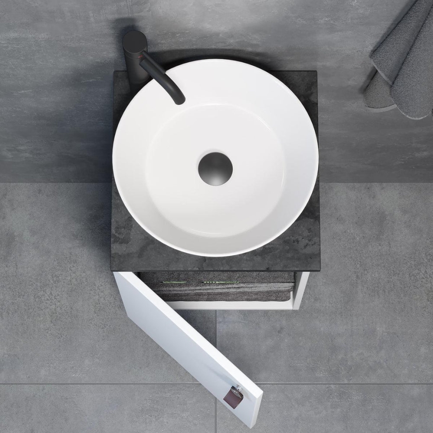 Dulap de baie cu lavoar TAARNHOLM, alb