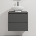 Dulap de baie cu lavoar TRONDHEIM/DRAMMEN 60x57x46 cm antracit/alb