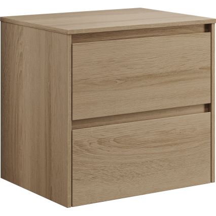 Dulap de baie cu lavoar TRONDHEIM/DRAMMEN 60x57x46 cm stejar/alb