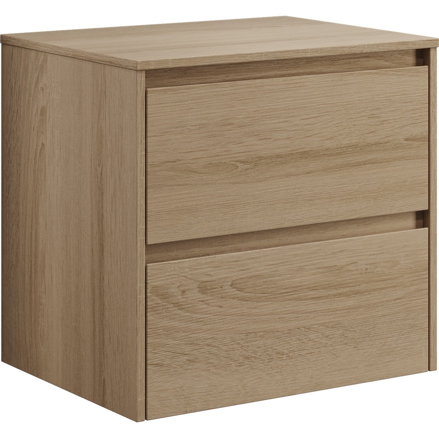 Dulap de baie cu lavoar TRONDHEIM/DRAMMEN 60x57x46 cm stejar/alb