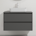 Dulap de baie cu lavoar TRONDHEIM/LJORDAL 90x57x46 cm antracit/alb