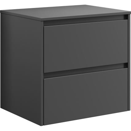 Dulap de baie cu lavoar TRONDHEIM/VIKEDAL 60x57x46 cm antracit/alb