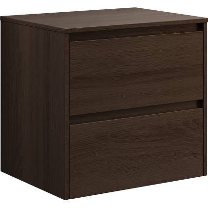 Dulap de baie cu lavoar TRONDHEIM/VIKEDAL 60x57x46 cm nuc/alb