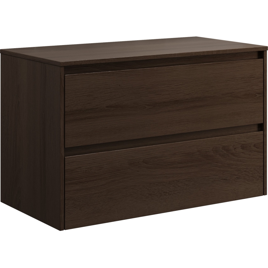 Dulap de baie cu lavoar TRONDHEIM/VIKEDAL 90x57x46 cm nuc/alb