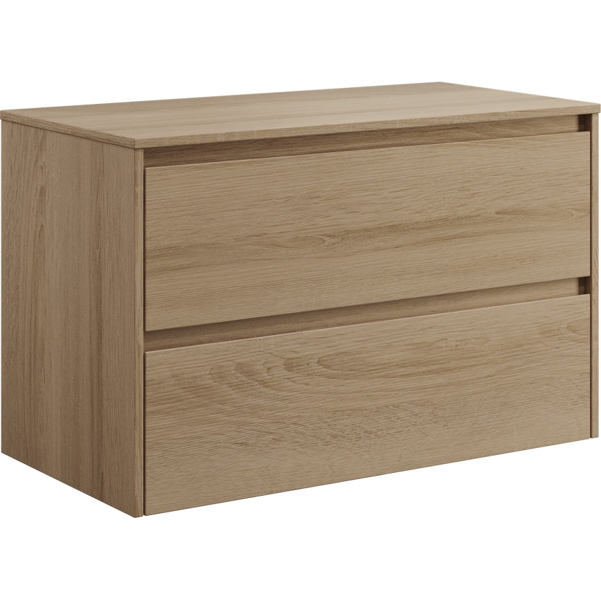 Dulap de baie cu lavoar TRONDHEIM/VIKEDAL 90x57x46 cm stejar/alb