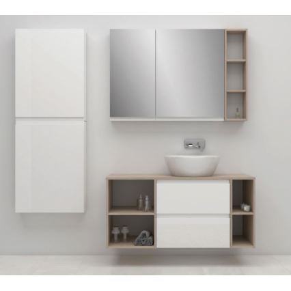 Dulap de baie cu oglindă Cersanit S590-030 MODUO 80x40 cm