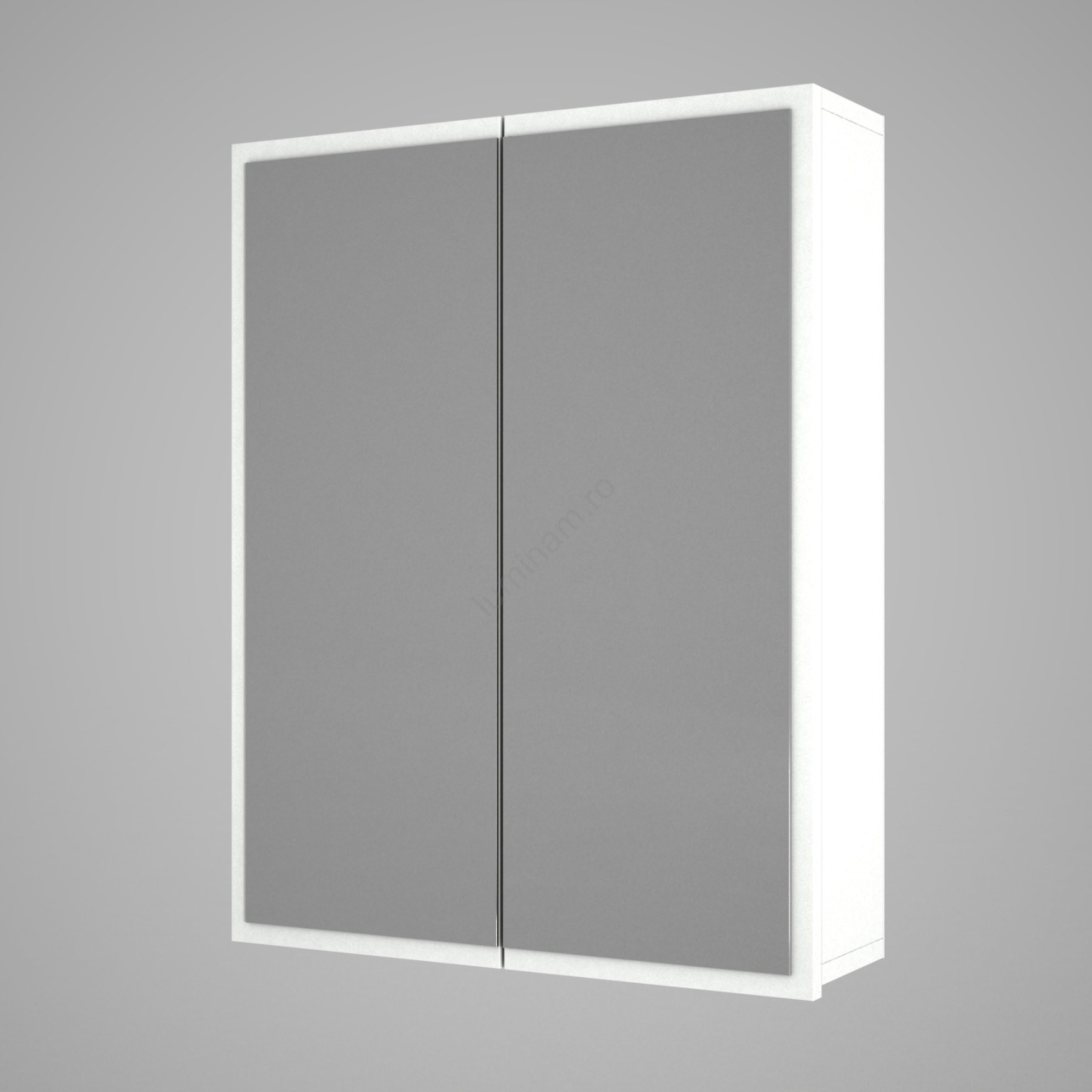 Dulap de baie cu oglindă KAYLA 78x60 cm alb | Luminam