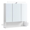Dulap de baie cu oglindă LED SKY, 70 x 70 x 16 cm, 230 V, alb