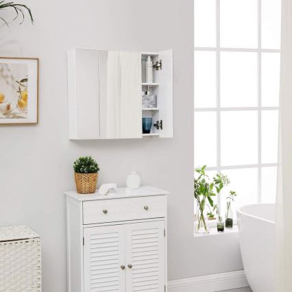 Dulap de baie cu oglindă SKY, alb