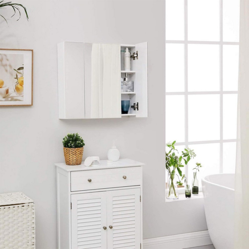 Dulap de baie cu oglindă SKY, alb