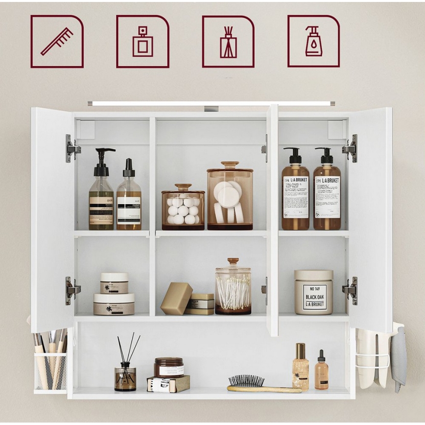 Dulap de baie cu oglindă SKY, alb