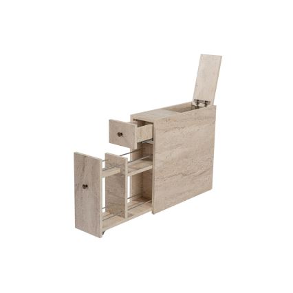 Dulap de baie MELODY, decor marmură bej