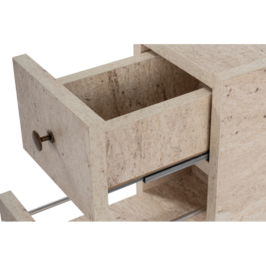 Dulap de baie MELODY, decor marmură bej