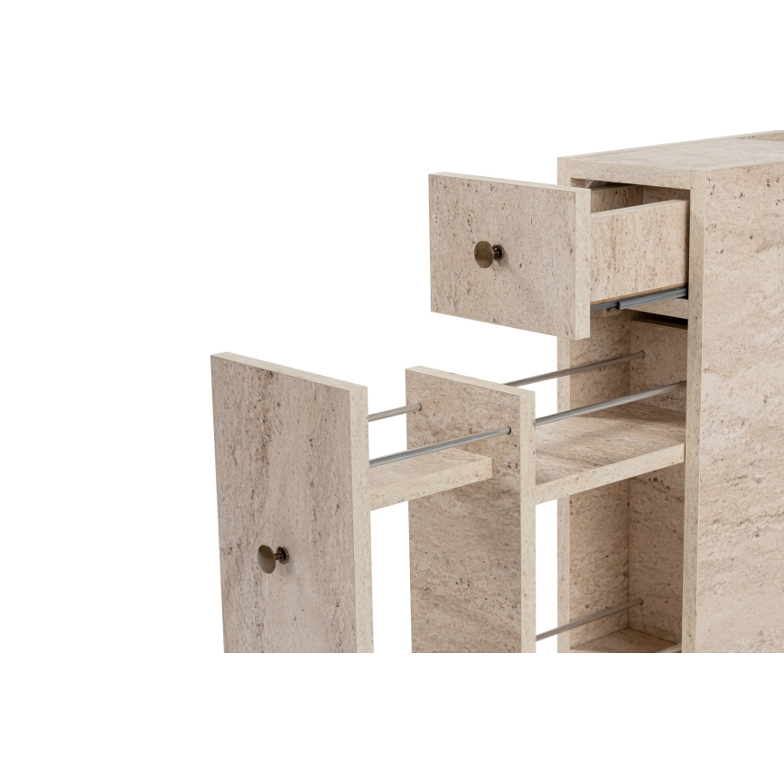 Dulap de baie MELODY, decor marmură bej