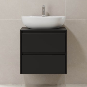 Dulap de baie TRONDHEIM pentru lavoar 60 cm, negru