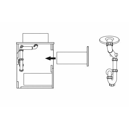 Dulap de baie TRONDHEIM pentru lavoar 60 cm, negru