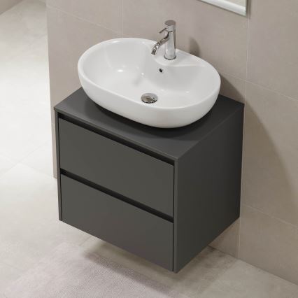 Dulap de baie TRONDHEIM pentru lavoar 60x57x46 cm antracit