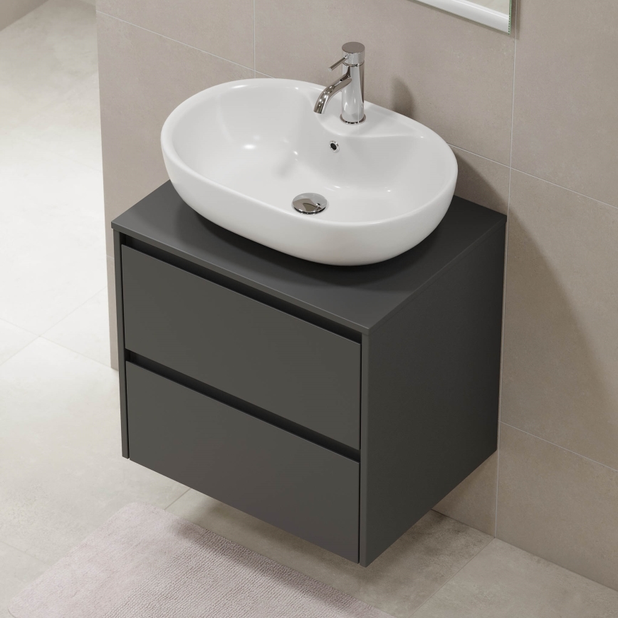 Dulap de baie TRONDHEIM pentru lavoar 60x57x46 cm antracit