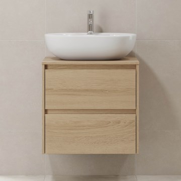 Dulap de baie TRONDHEIM pentru lavoar 60x57x46 cm stejar