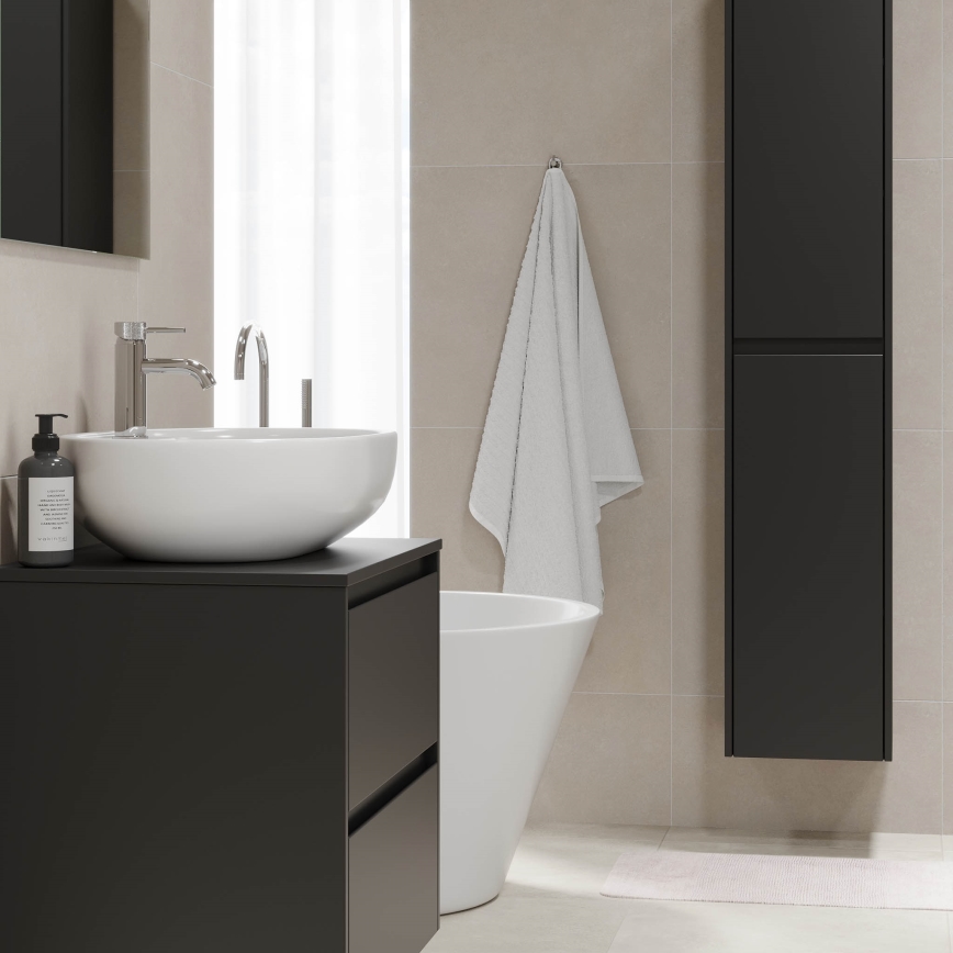 Dulap de baie TRONDHEIM pentru lavoar, 90 x 57 x 46 cm, negru