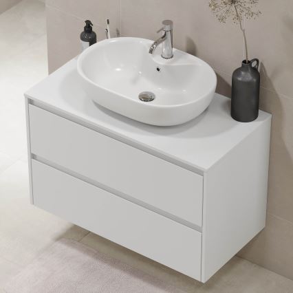Dulap de baie TRONDHEIM pentru lavoar 90x57x46 cm, alb