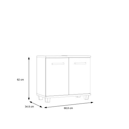 Dulap de baie VENOM, antracit/maro