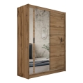 Dulap de haine cu oglindă SABRINA 180x215 cm stejar woltan