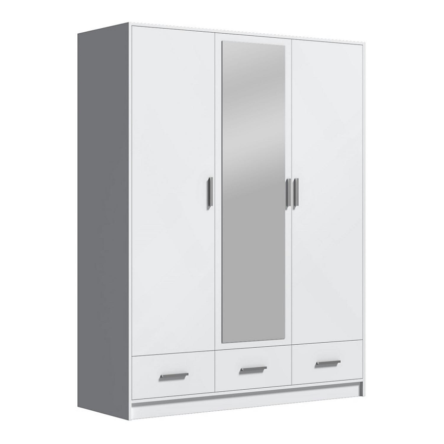 Dulap de haine cu oglindă SANNA 150x215 cm alb