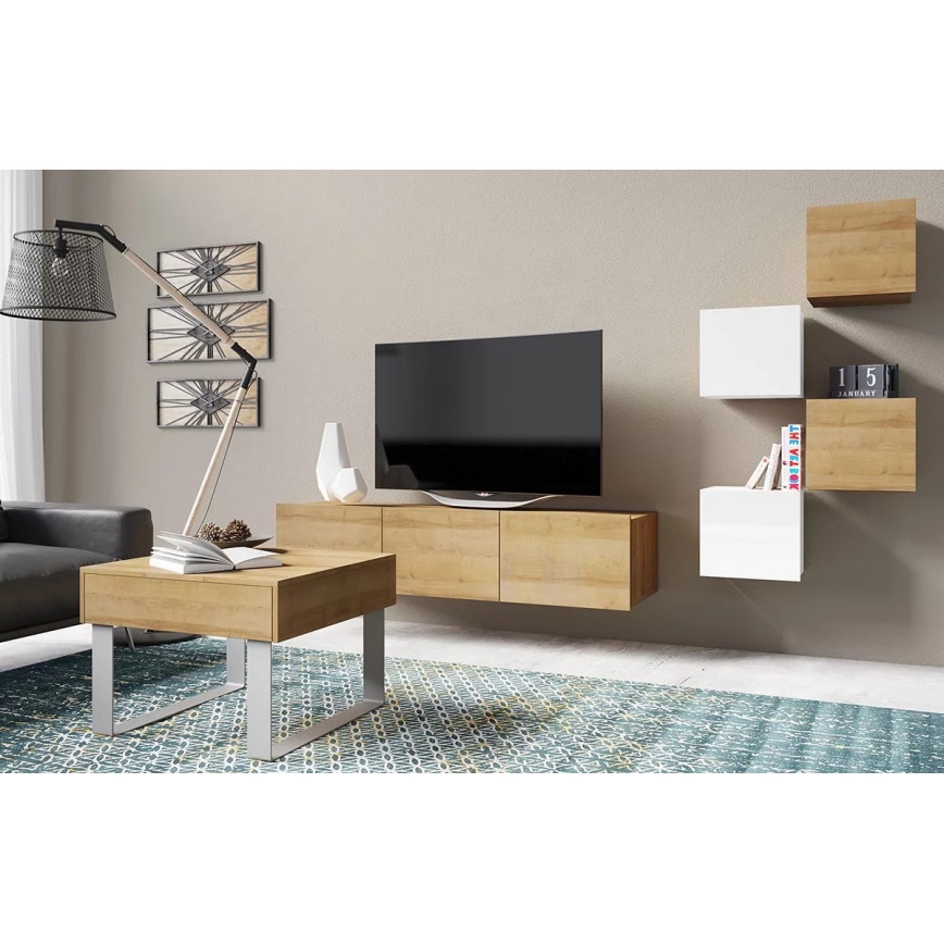 Dulap de perete PAVO 34x34 cm stejar auriu