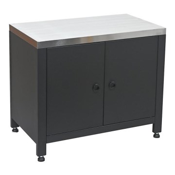 Dulap modular exterior pentru grătar 80x47x69 cm negru/inox