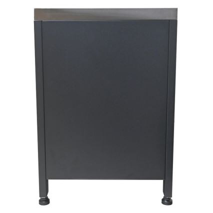 Dulap modular exterior pentru grătar 80x47x69 cm negru/inox