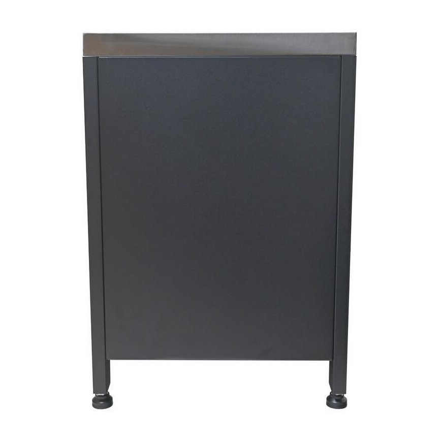 Dulap modular exterior pentru grătar 80x47x69 cm negru/inox