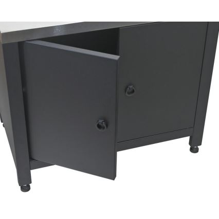 Dulap modular exterior pentru grătar 80x47x69 cm negru/inox