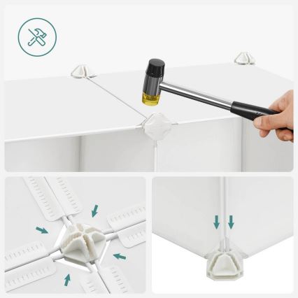 Dulap modular pentru copii cu cutii de depozitare ANET, colorat viu