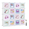 Dulap modular pentru copii cu cutii de depozitare ANET, colorat viu