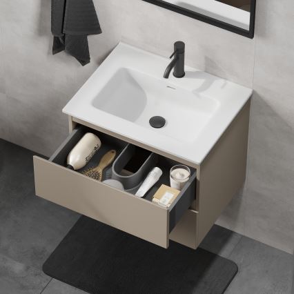Dulap pentru baie cu chiuvetă KENWOOD 61x52x47 cm Marakesh/alb