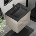 Dulap pentru baie cu lavoar KENWOOD 61x52x45 cm Marakesh/Negru