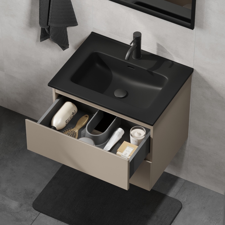 Dulap pentru baie cu lavoar KENWOOD 61x52x45 cm Marakesh/Negru