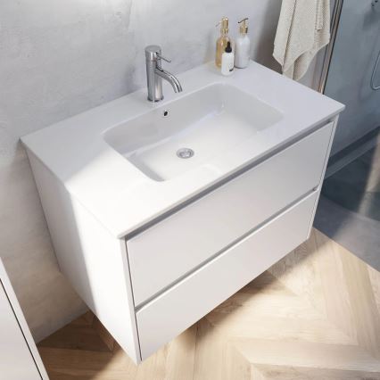 Dulap pentru baie cu lavoar MOLDE 80x55x46 cm alb