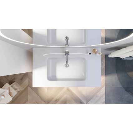 Dulap pentru baie cu lavoar MOLDE 80x55x46 cm alb