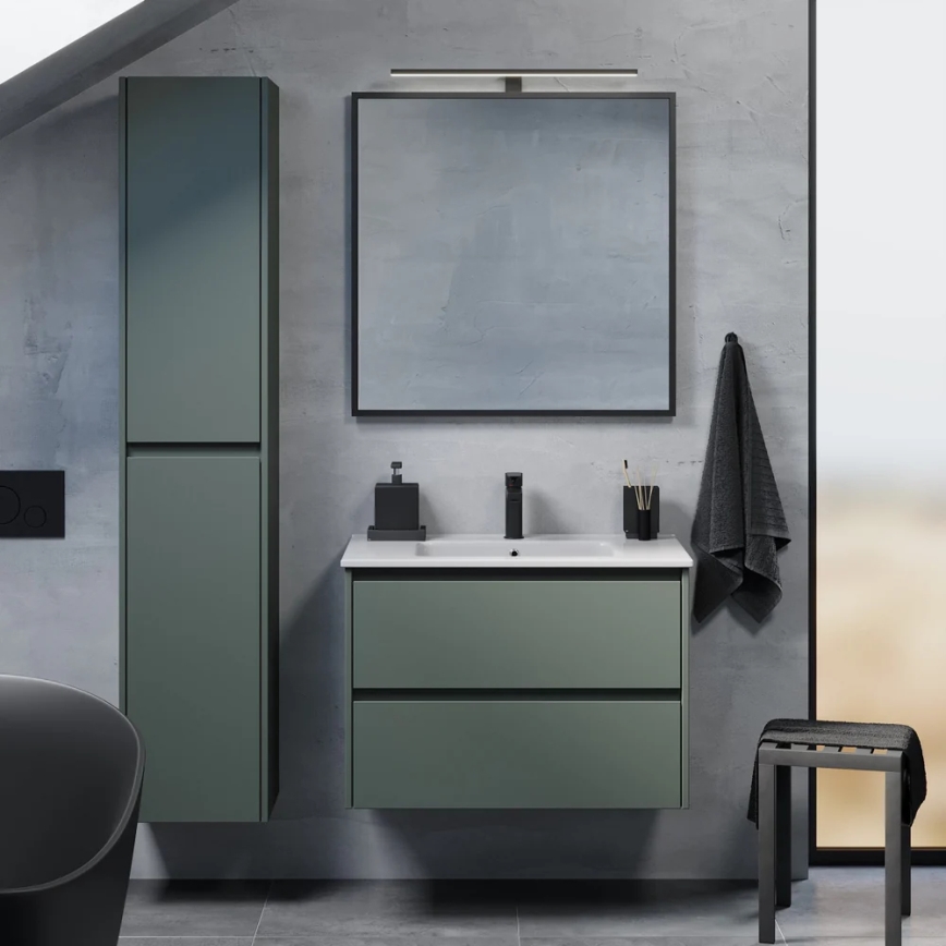 Dulap pentru baie cu lavoar MOLDE 80x55x46 cm verde