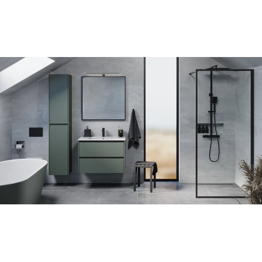 Dulap pentru baie cu lavoar MOLDE 80x55x46 cm verde