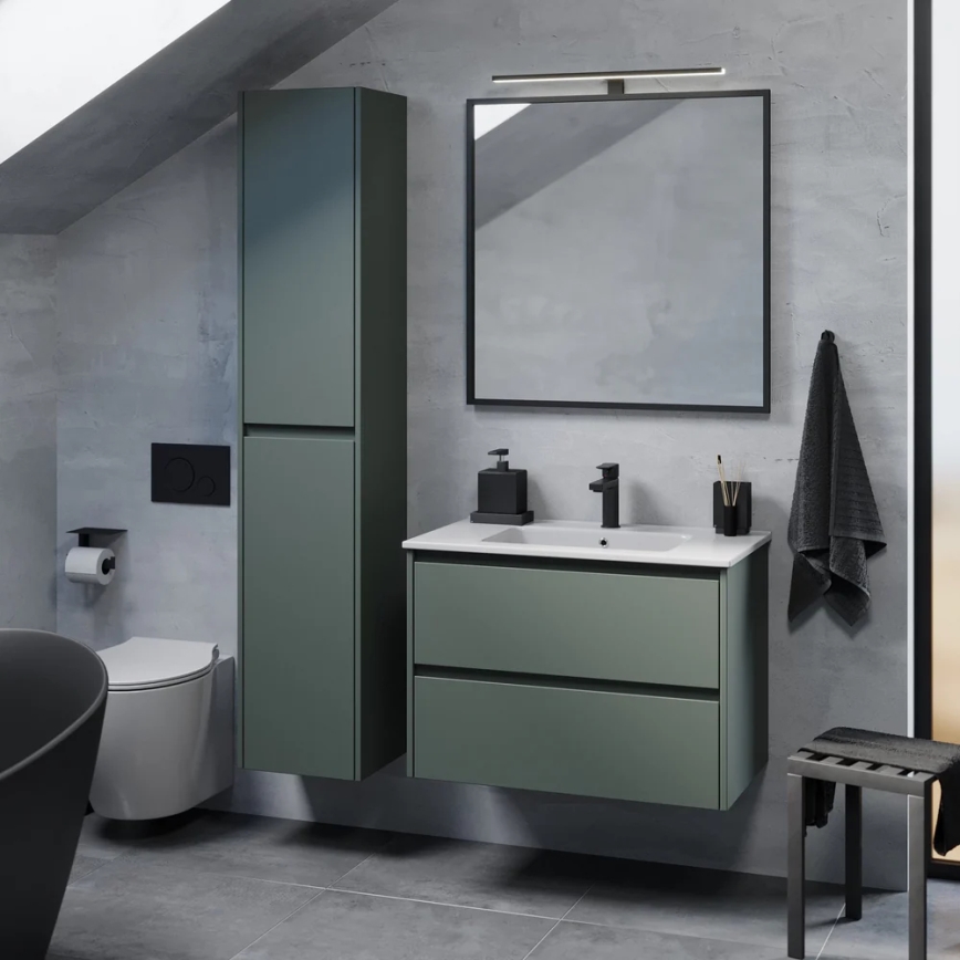 Dulap pentru baie cu lavoar MOLDE 80x55x46 cm verde