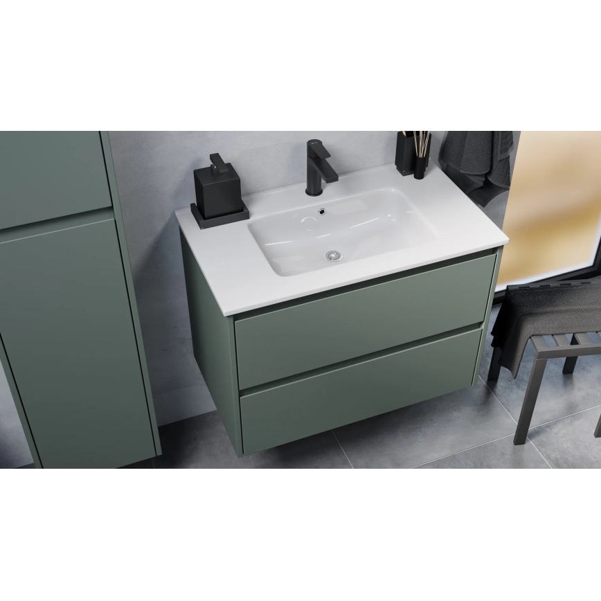 Dulap pentru baie cu lavoar MOLDE 80x55x46 cm verde