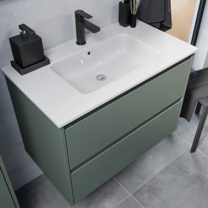 Dulap pentru baie cu lavoar MOLDE 80x55x46 cm verde
