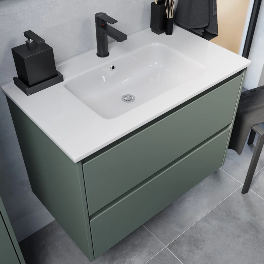 Dulap pentru baie cu lavoar MOLDE 80x55x46 cm verde