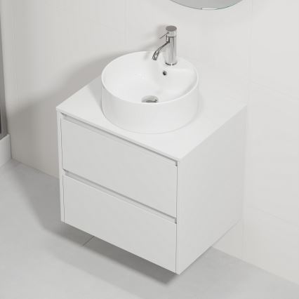Dulap pentru baie cu lavoar TRONDHEIM/VIKEDAL 60x57x46 cm alb