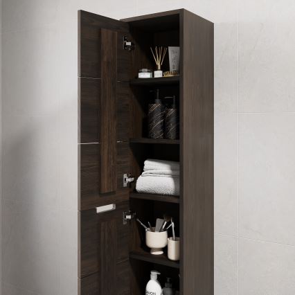 Dulap pentru baie GRIBSKOV 175 cm, maro/stejar