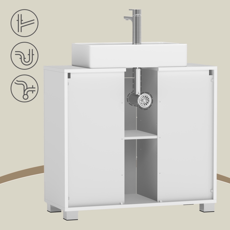 Dulap pentru baie NICO, alb