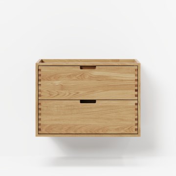 Dulap pentru lavoar GRIBSKOV, 80 cm, bej/stejar
